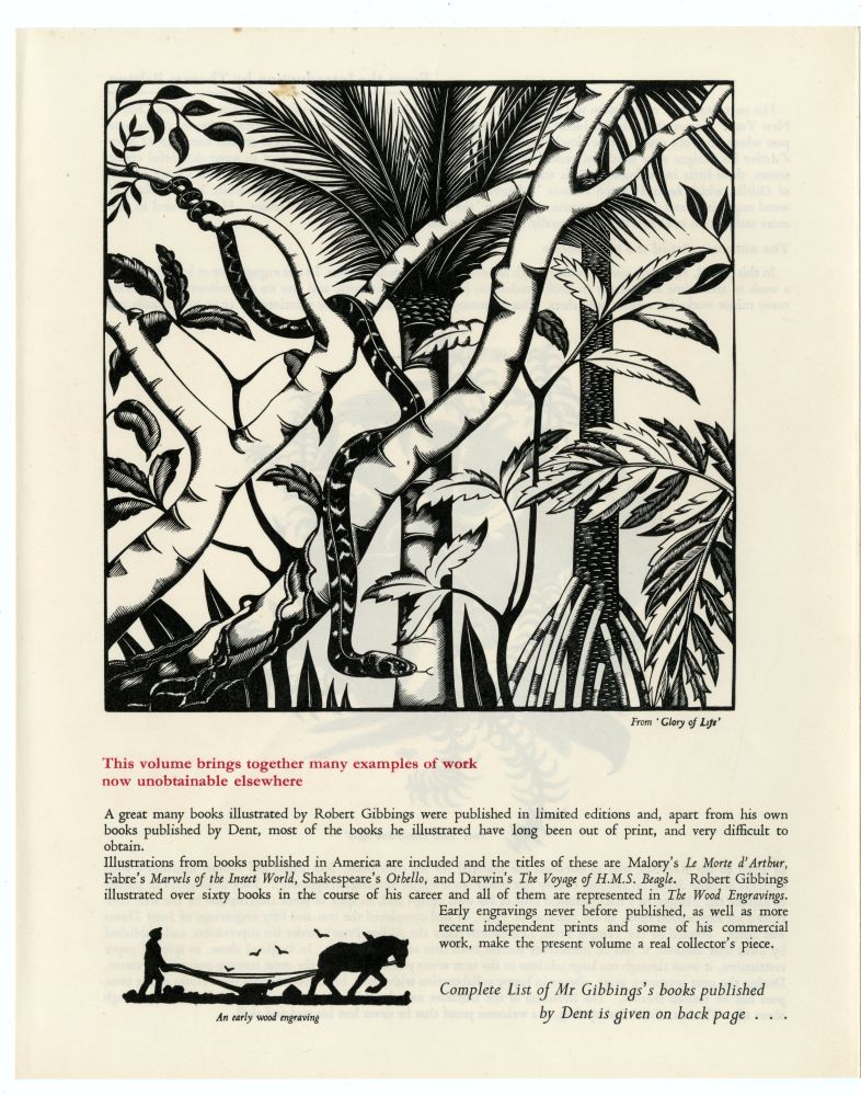 『ロバート・ギビングスの木版画』（1959年、J.M.DENT & SONS）の内容見本01